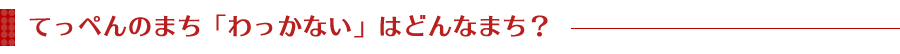 てっぺんの街「わっかない」はどんな街？